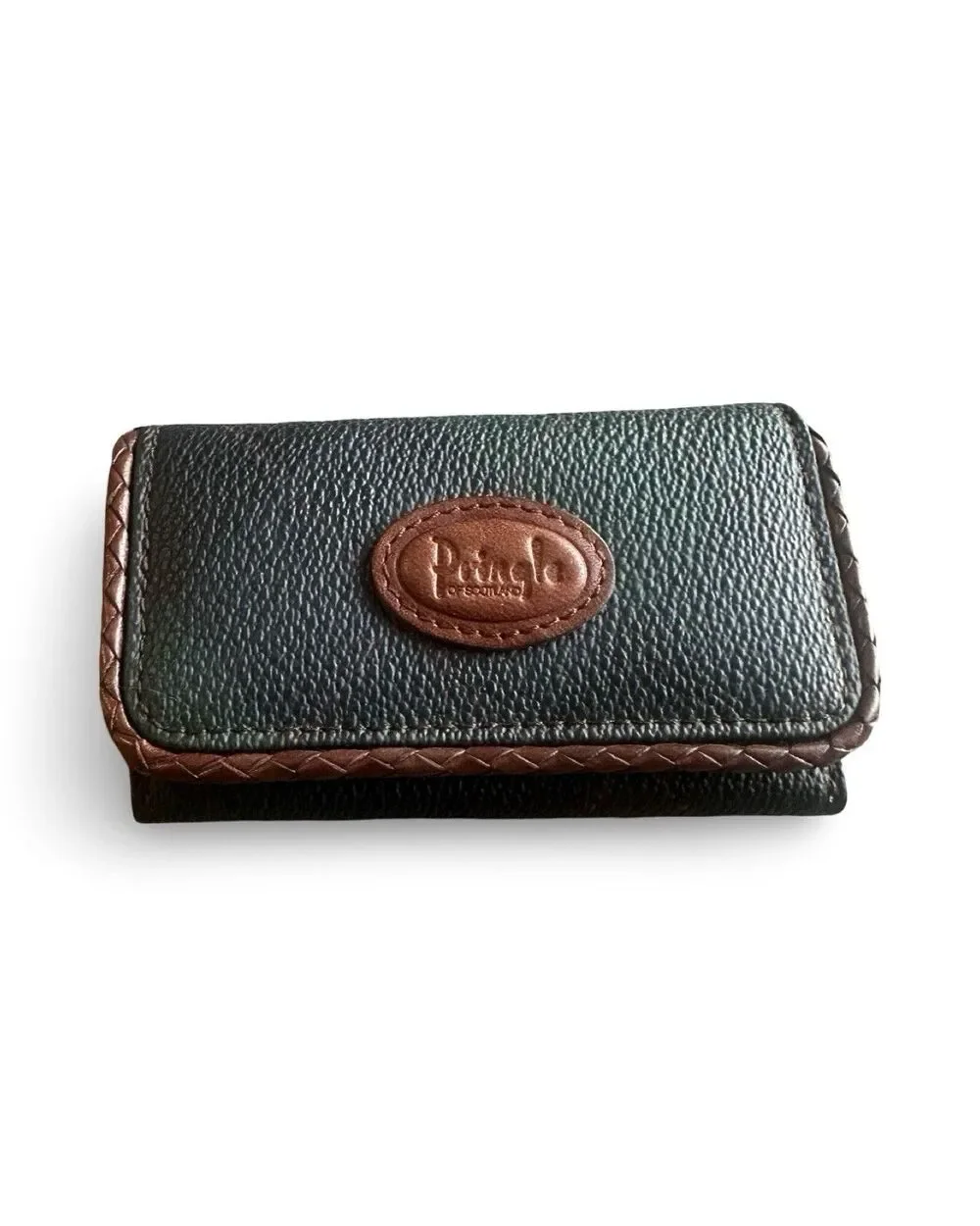 Authentic Vintage Pringle of Scotland Leather Key Case Tartan Green